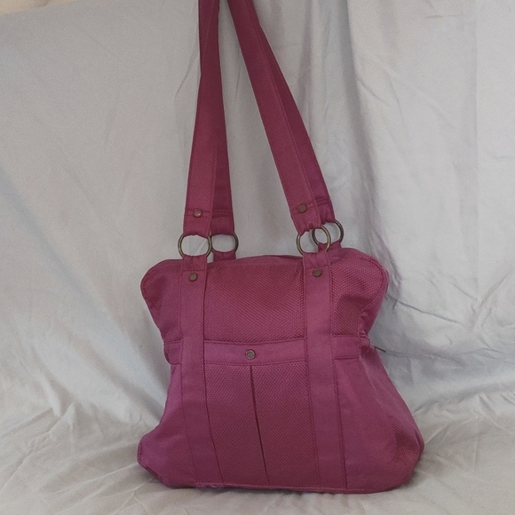 BAGGELLINI PURPLE MULTIFUNCTIONAL BOOKBAG BACKPACK, COMPUTER BAG
